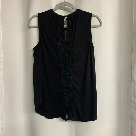 Pale Sky black medium tank with embroidered lace - Picture 2 of 7
